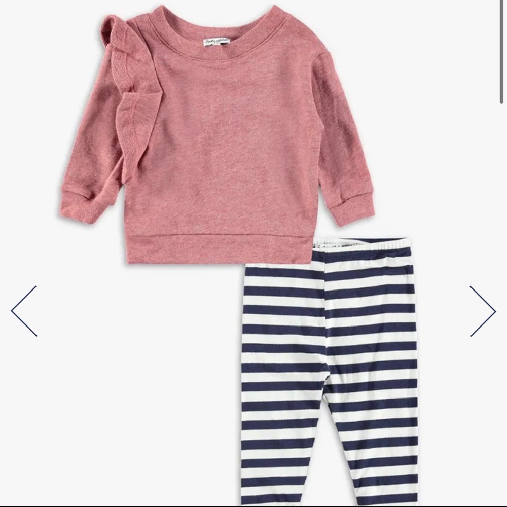 Splendid  LITTLE GIRL RUFFLE SWEATSHIRT SET